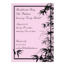 Pink Leaves Bachelorette Party Invitations