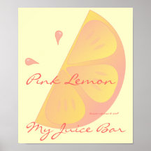 Pink Lemon Slice Print