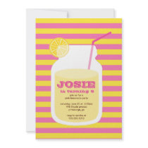 Pink Lemonade Birthday Party Invitation