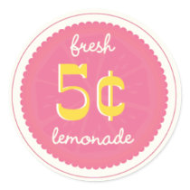 Pink Lemonade Favour Tags, Stickers, Seals