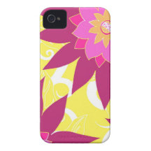 Pink Lemonade Flowers iPhone 4 Covers