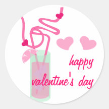 Pink Lemonade for Two Round Sticker