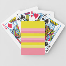 Pink Lemonade Stripe - Playing Cards