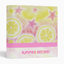 Pink Lemonade 'Your Text' binder stripe