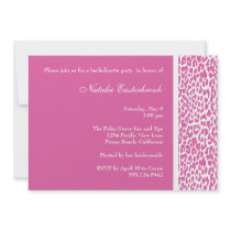 Pink Leopard Bachelorette Party Invitation
