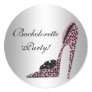 Pink Leopard High Heel Shoe Party Sticker