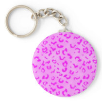 Pink leopard keychains