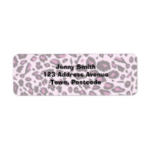 Pink leopard print labels