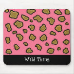 Pink Leopard Print Mousepad
