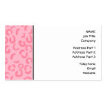 Pink Leopard Print Pattern. Business Card
