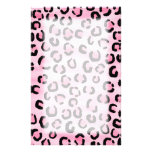 Pink Leopard Print Pattern. Customized Stationery