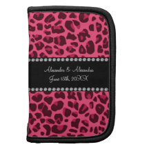 Pink leopard print wedding favors organizer