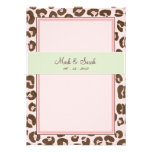 Pink Leopard Wedding Invitation
