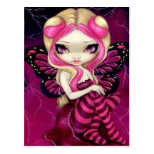 "Pink Lightning" Postcard