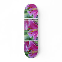 Pink Lilies  Skateboard