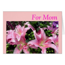 Pink Lillies Greeting Card