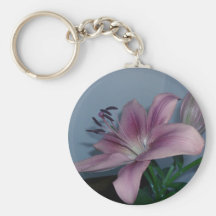 Pink Lilly Keychain