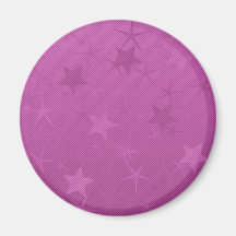 Pink Lined Star Field Fridge Magnets