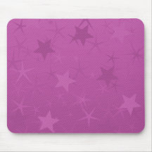 Pink Lined Star Field Mouse Pads