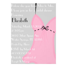 Pink Lingerie Bridal Shower Inivitation Invitation