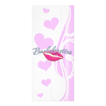 pink lips bachelorettes party bridal bridesmaids custom announcement