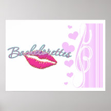 pink lips bachelorettes party bridal bridesmaids posters