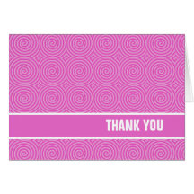 Pink Lollypop Pattern Thank You Card