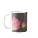Pink lotus blossoms custom name bridal coffee mug