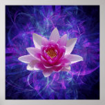 Pink lotus flower and meaning poster