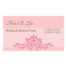 Pink Lotus Flower Business Card