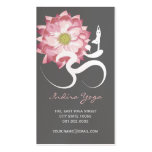 Pink Lotus Flower Spiritual Yoga Om Logo Symbol Business Cards