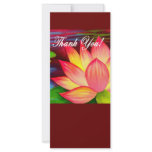 Pink Lotus Water Lily Flower Thank You - Multi rack cards