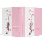 Pink Love Birds Spring Flowers Baby Album 3 Ring Binder