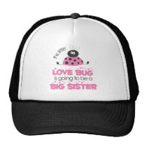Pink Love bug Big Sister hats