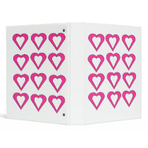 Pink Love heart Binder