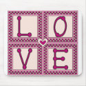 Pink Love mousepads