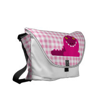 Pink Mad Dragon Courier Bag