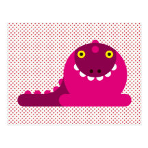 Pink Mad Dragon Postcard