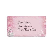 Pink Magnolia Custom Address Labels