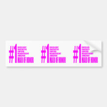 Pink Maids of Honour : Number One Maid of Honour Bumper Sticker