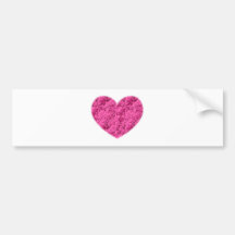 Pink Marble Heart Bumper Sticker