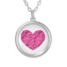 Pink Marble Heart Custom Jewelry