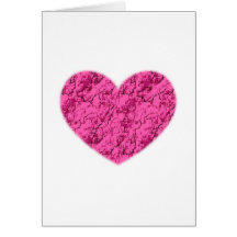 Pink Marble Heart Greeting Card