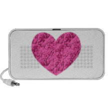 Pink Marble Heart Mini Speaker
