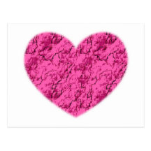 Pink Marble Heart Postcards
