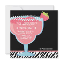 Pink Margarita Personalized Invitations