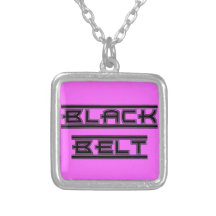 Pink Martial Arts Black Belt Necklace