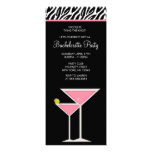 Pink Martini and Zebra Pattern Invite