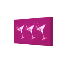 PINK MARTINIS Gallery Wrapped Canvas