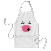 Pink Medical Mask Graphic Apron